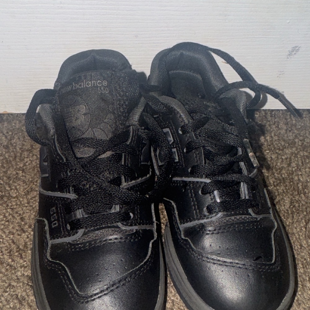 New Balance Kids Black and Gray Sneakers